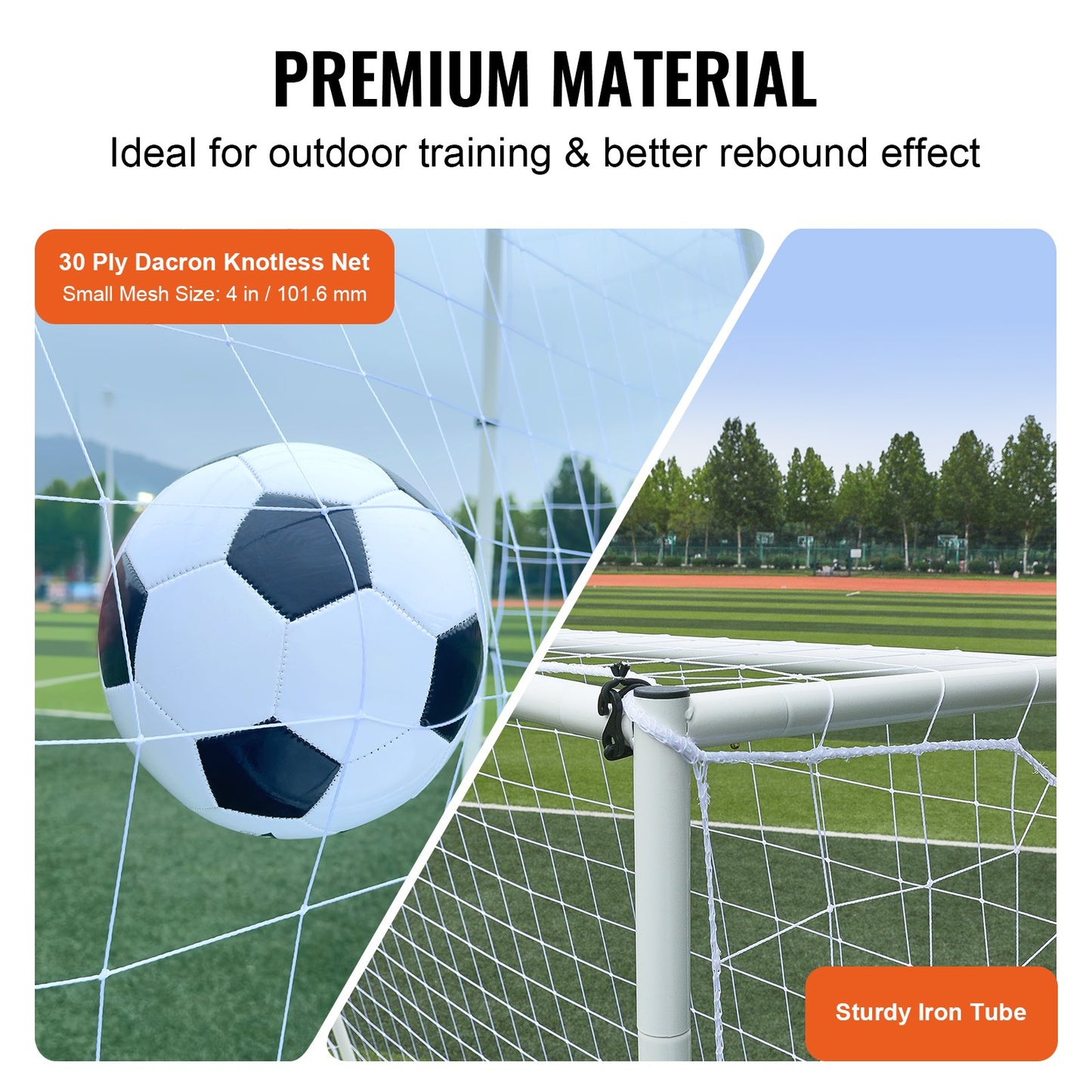 Fußball Rebounder Netz Verstellbar Weiß