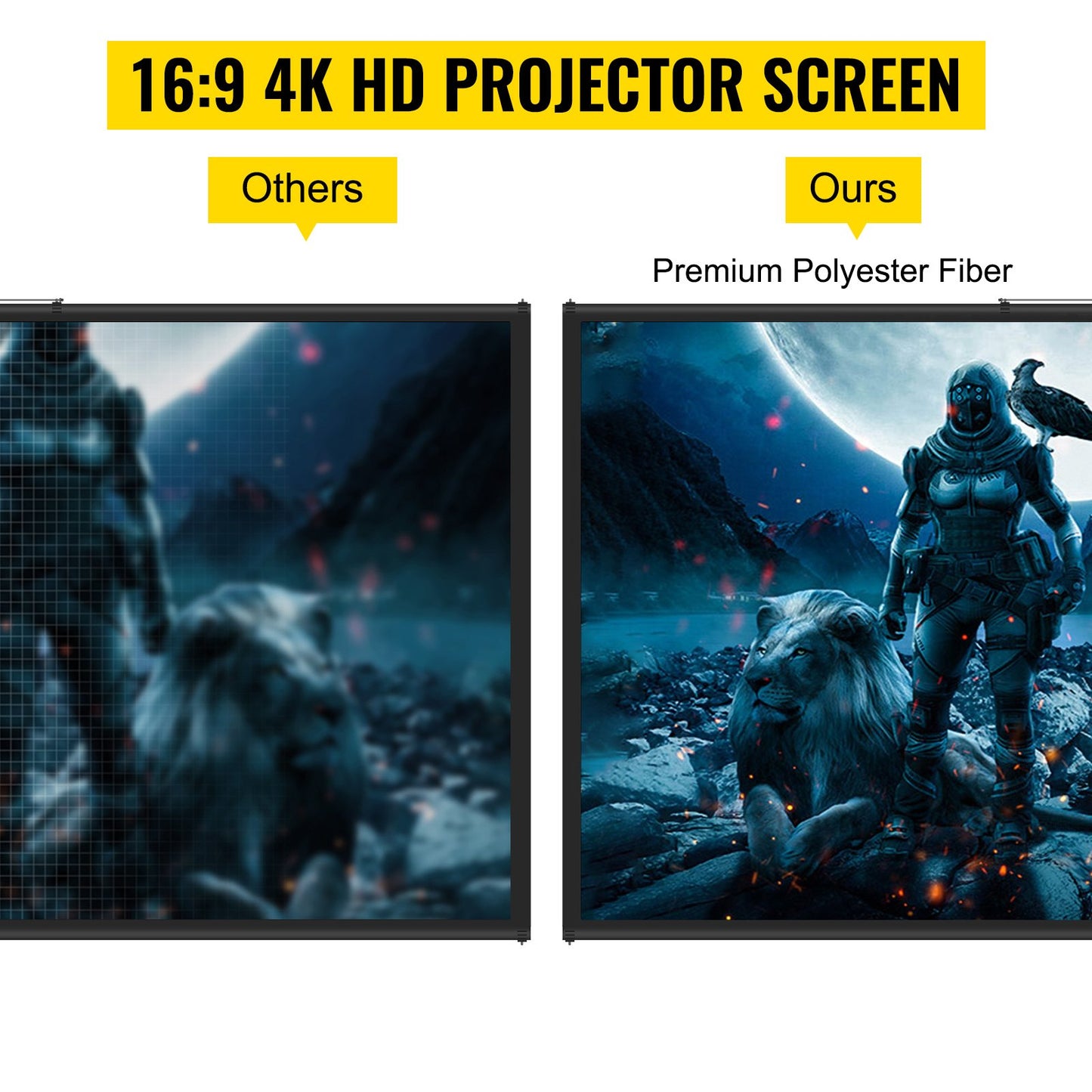 Tripod Projector Screen 90 Inch Portable