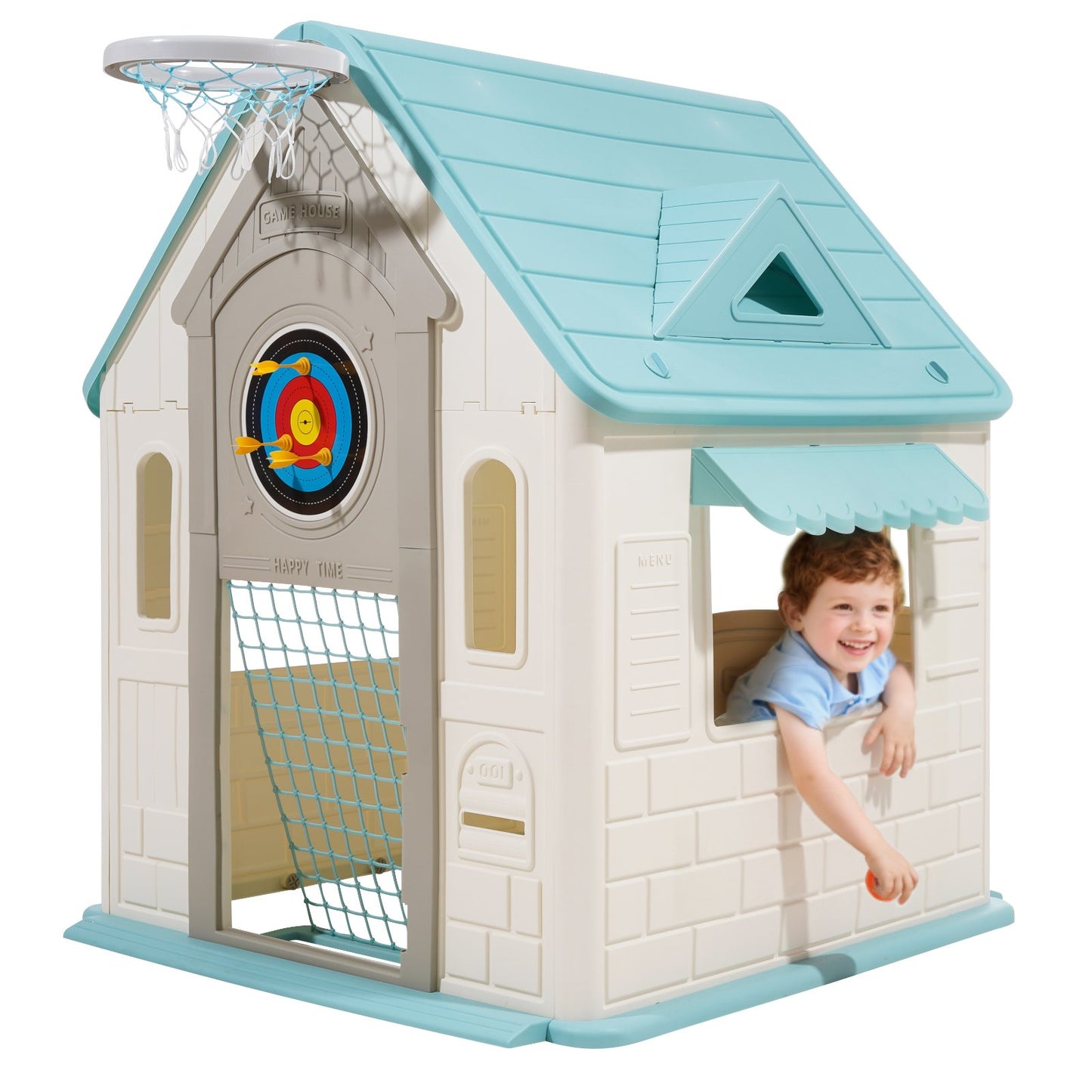 Outdoor Spielhaus 5in1 Mit Rutsche