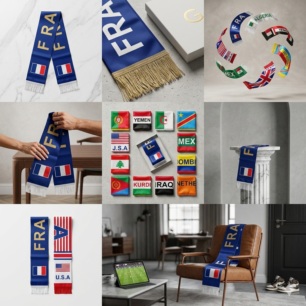 Country Scarf Flag Double-Sided