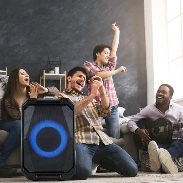 Wireless Party Speaker 2 Mics LED