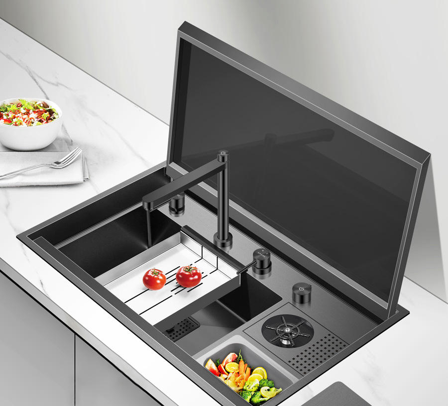 Sink with Cover Kitchen Stainless Steel Sink