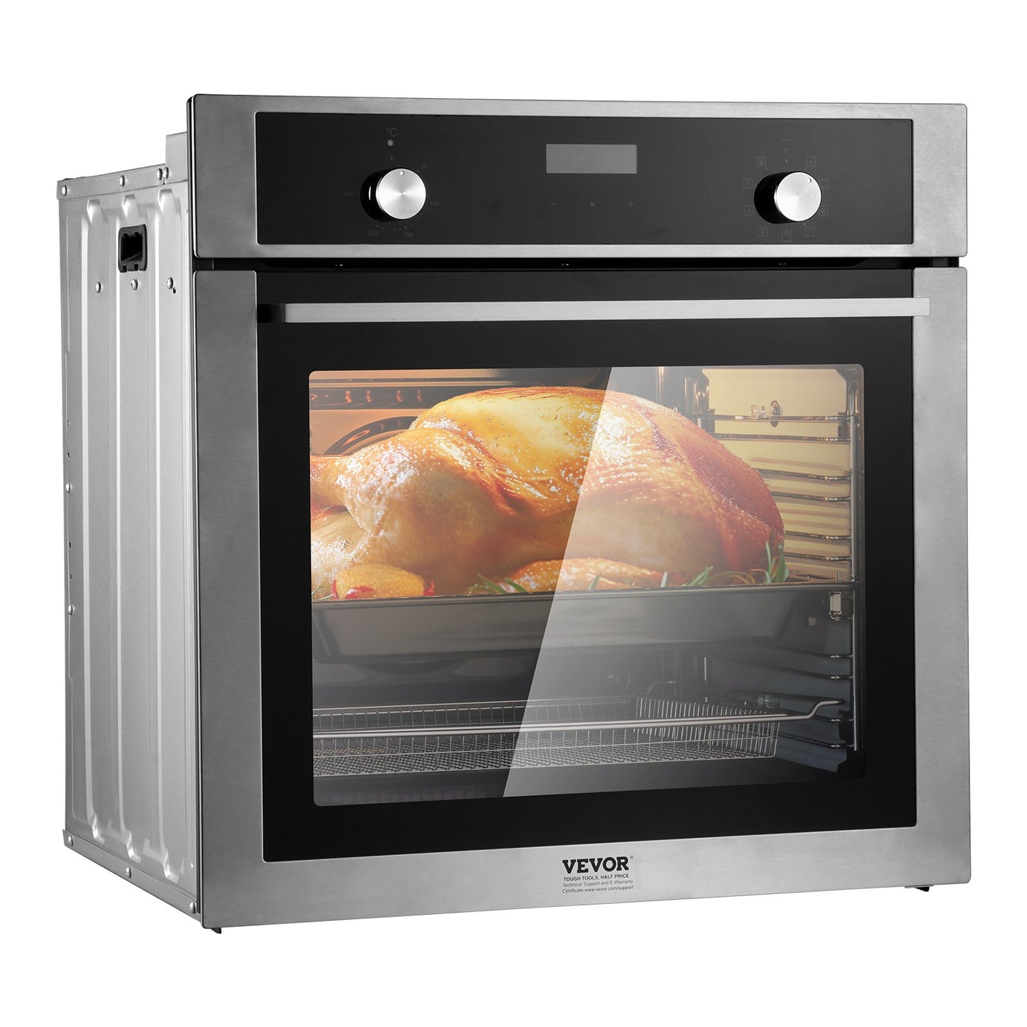 24" Electric Single Wall Oven Built-in with 9 Cooking Functions268 Cu.Ft. Electric Wall Ovens