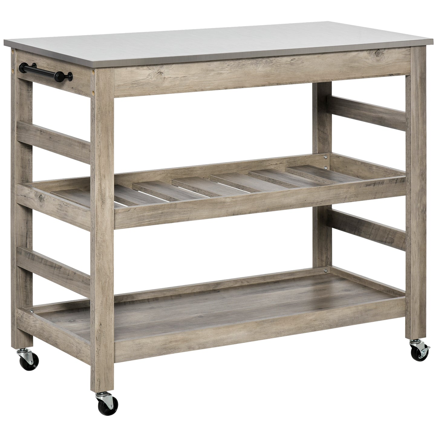 Kitchen Cart Stainless Steel Worktop on Wheels