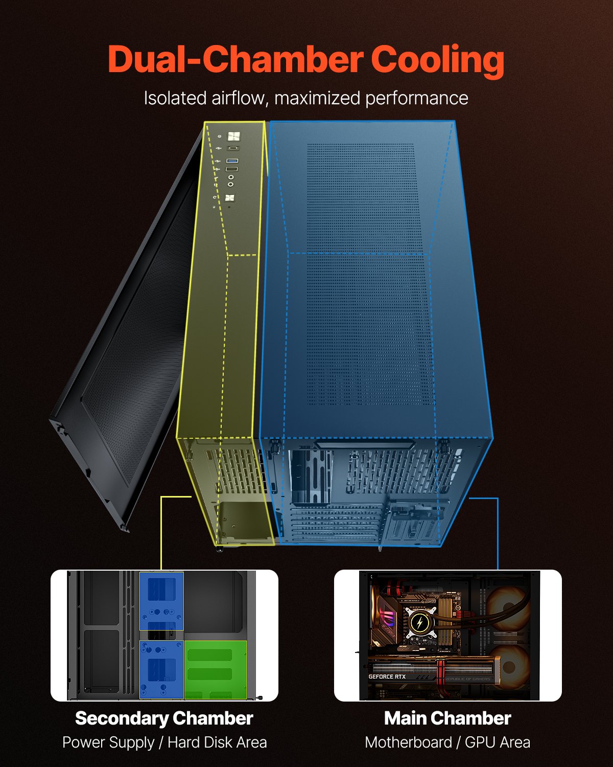 Mid-Tower PC Case Gaming ATX
