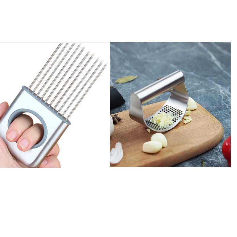 Kitchen Set - Onion Fork & Vegetable Tool made of Stainless Steel