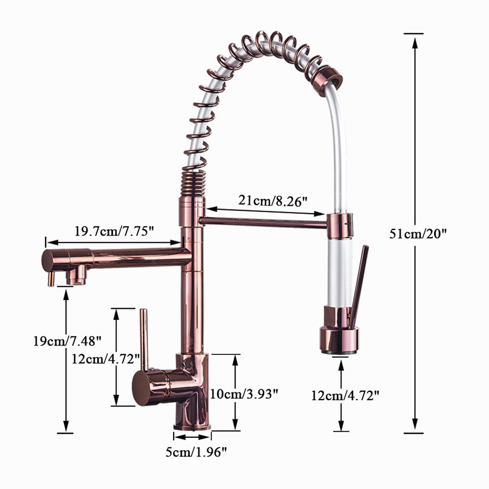 Velano Vesati Extendable Copper Kitchen Faucet