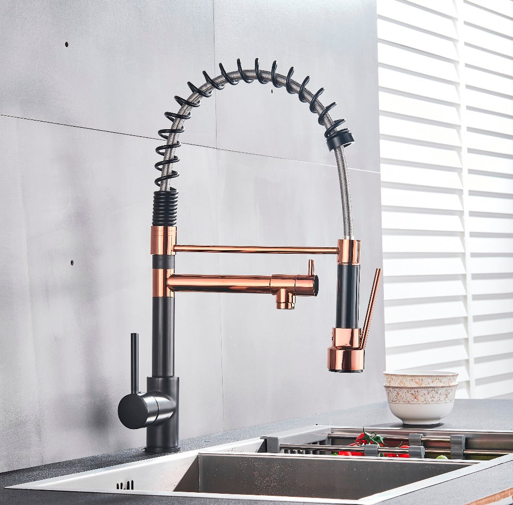 Velano Vesati Extendable Copper Kitchen Faucet