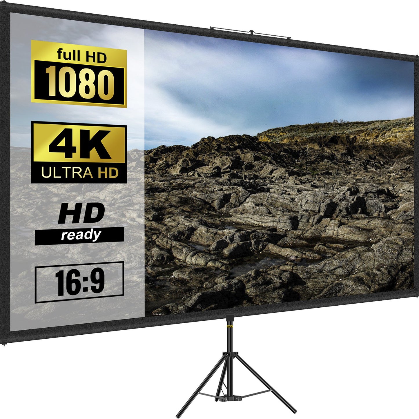 Tripod Projector Screen 90 Inch Portable