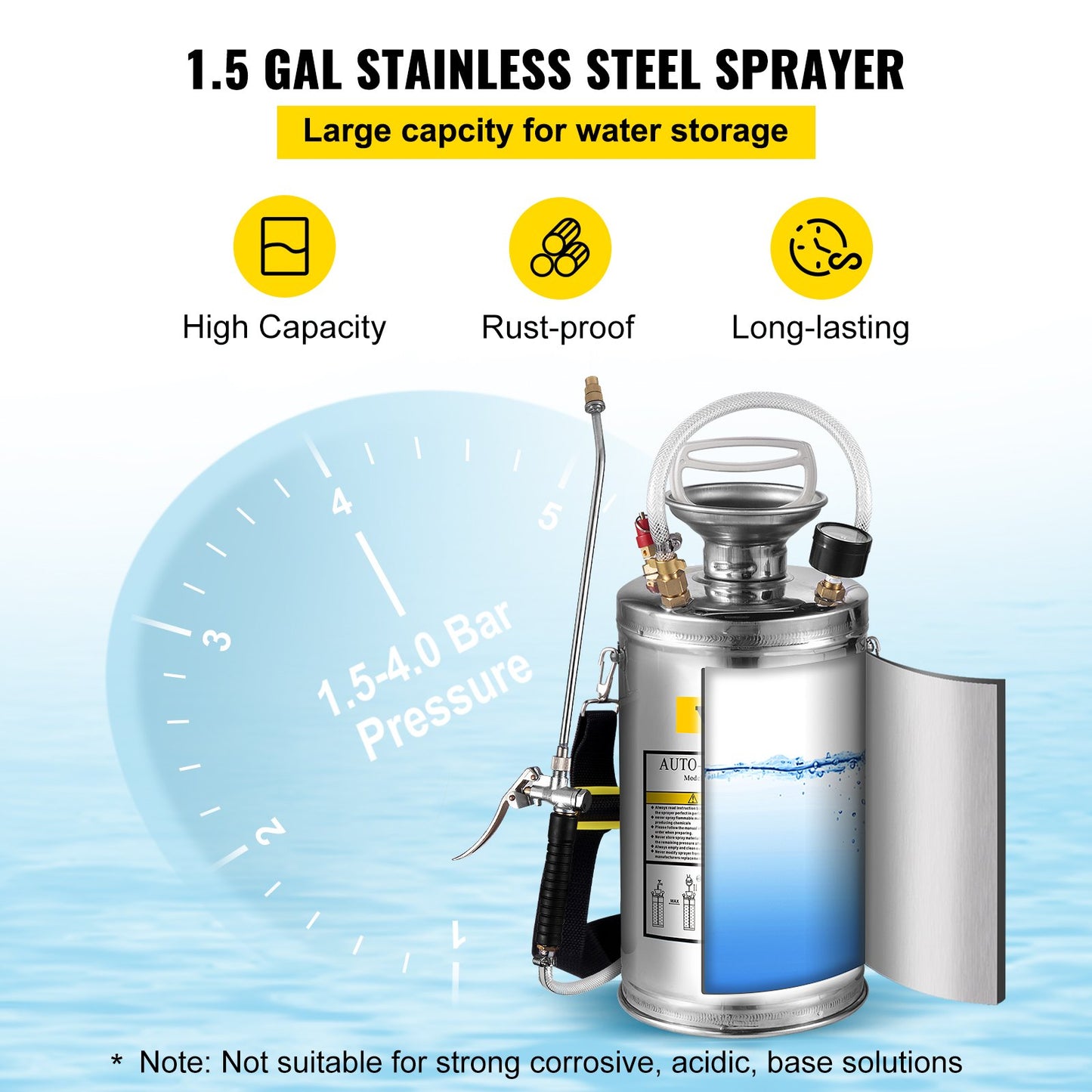 Garden Pond Fogger 6L Ultrasonic Fog Machine Stainless Steel Ultrasonic Fog Machine Suitable for Home, Garden, Tourist Vehicles, Special Vehicles, Ships, Vehicle Cleaning, Carpet Cleaning