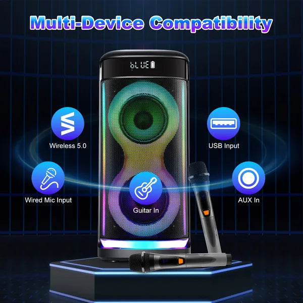 Wireless Party Speaker LED Mikrofon