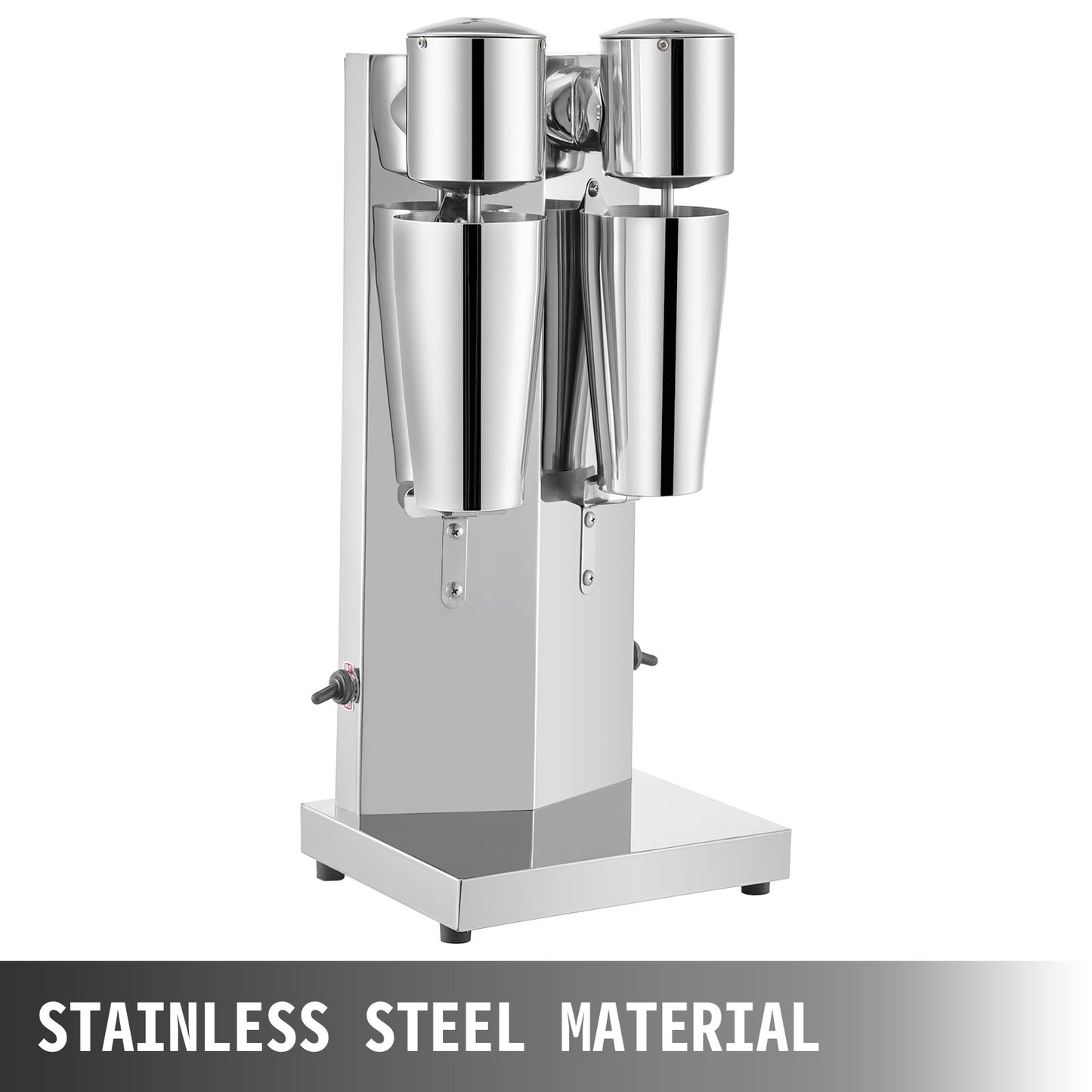 150W Beverage Mixer, 800ml Electric Milk Shaker, Double Heads, Silvery, Electric Mixer for Shakes, Cocktail Mixer, Milkshake Machine, Bar Mixer, Stand Mixer, Commercial & Home Use