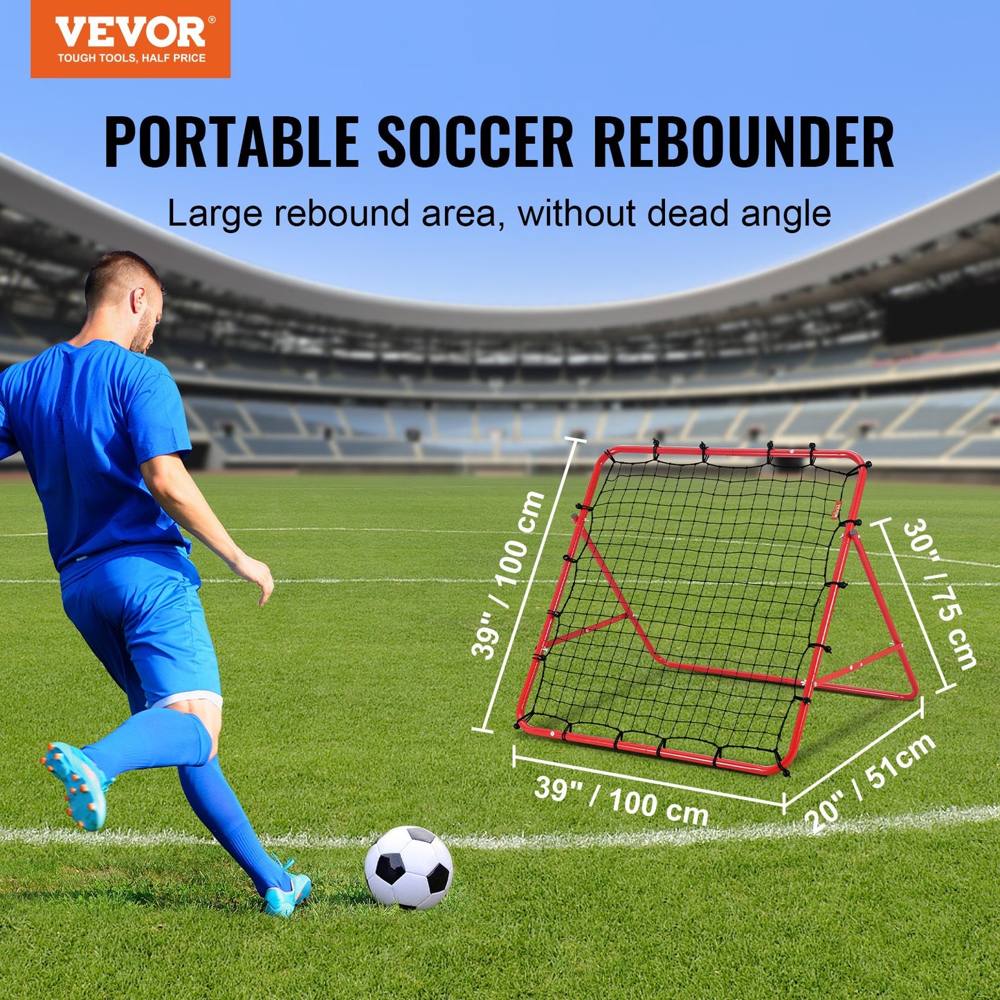 Fußball Rebounder Netz Kinder Tragbar