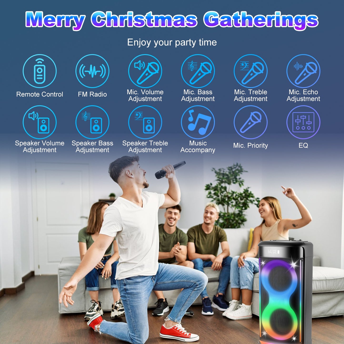 Wireless Party Speaker LED TWS