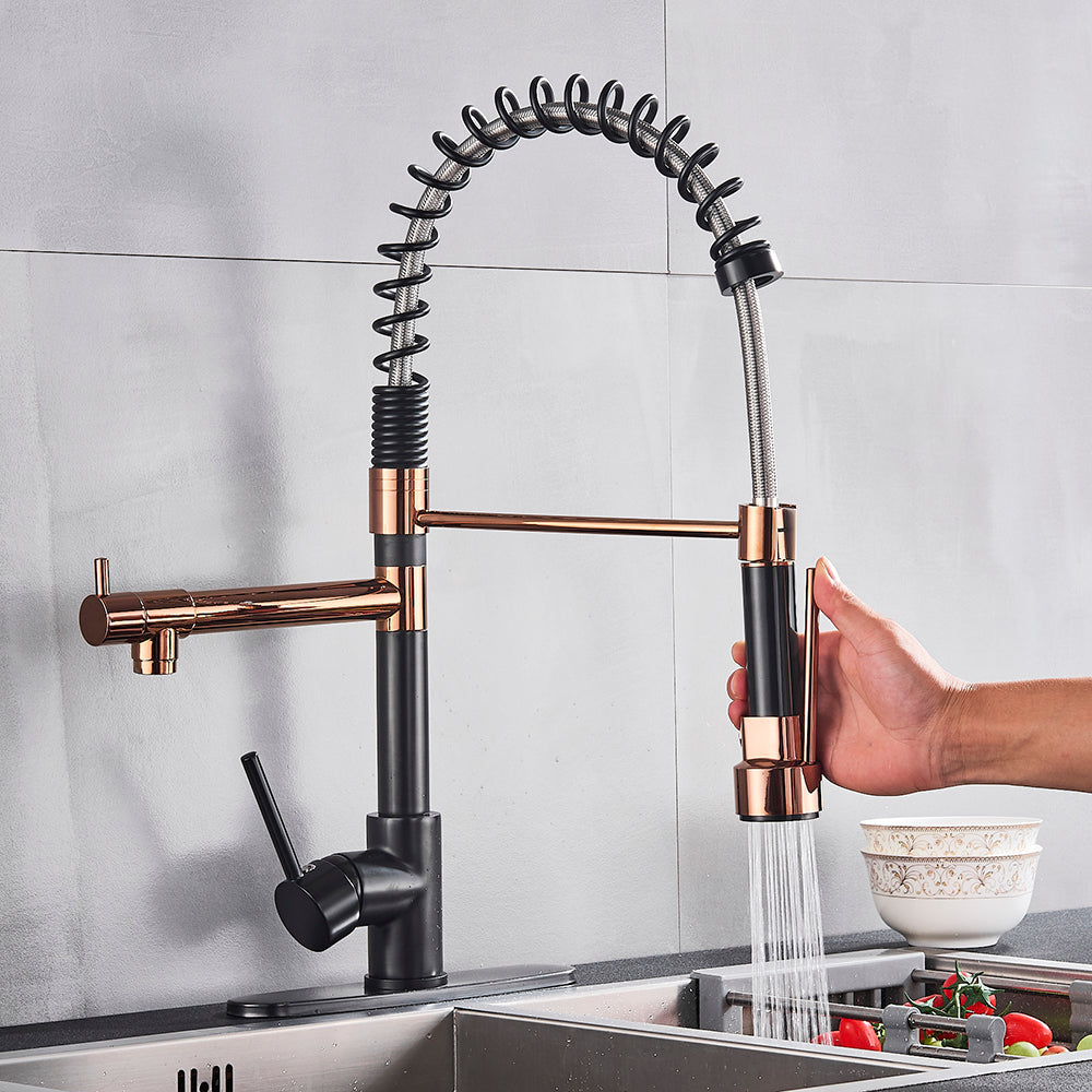 Velano Vesati Extendable Copper Kitchen Faucet