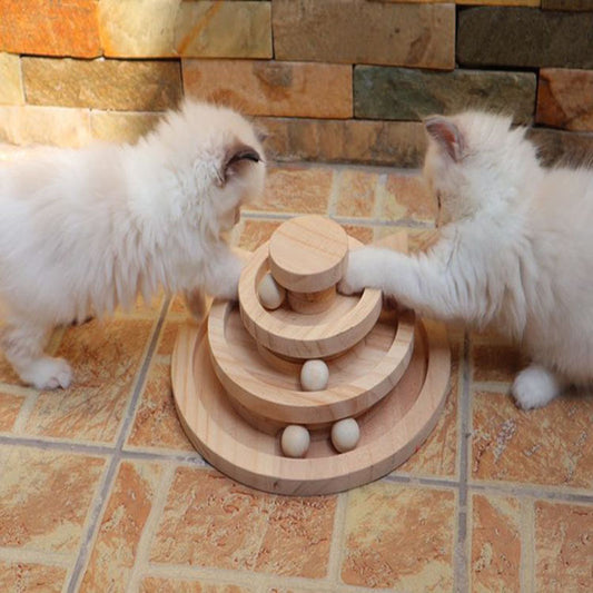 Dreistöckiges Katzen-Drehspielzeug