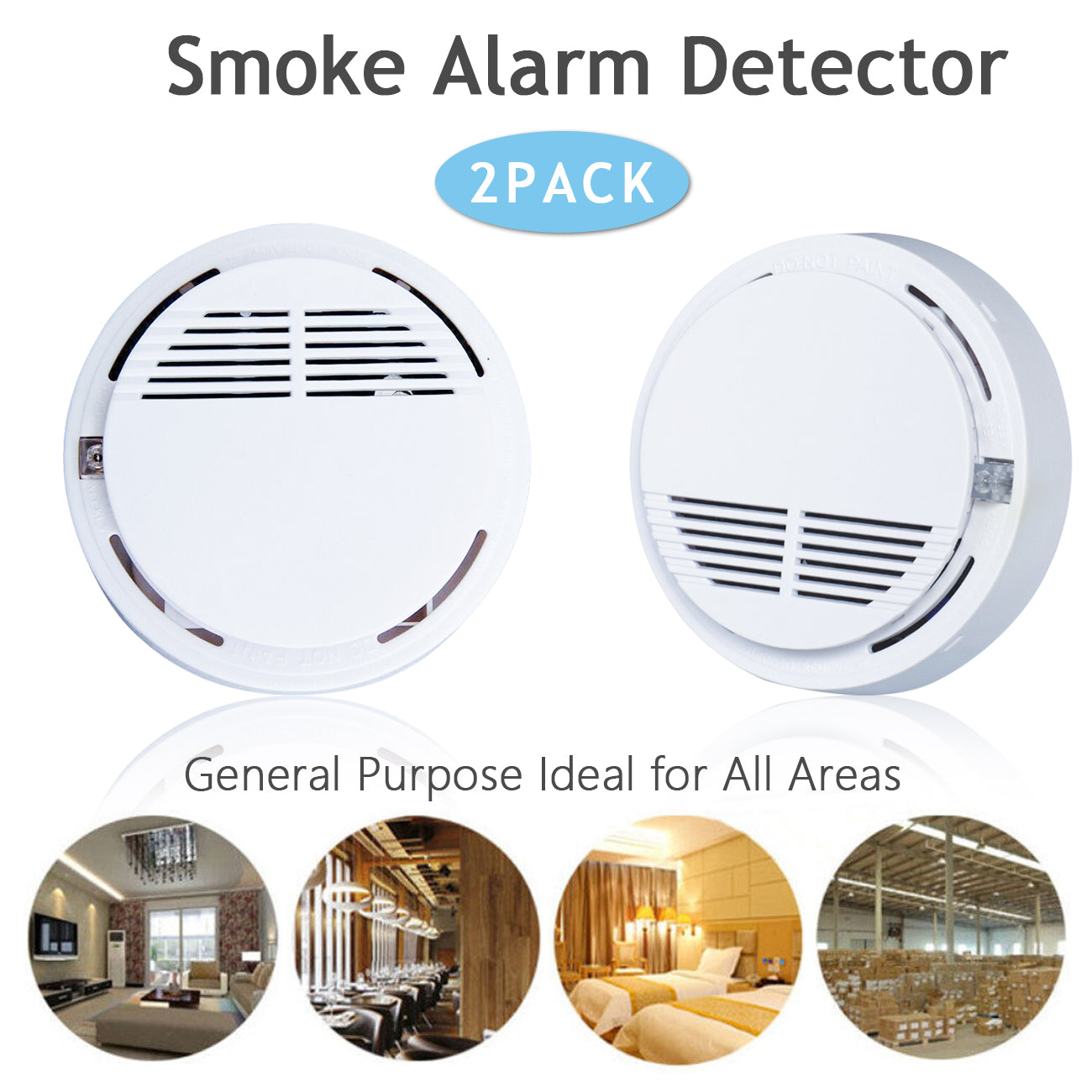 Photoelectric Smoke Detector with Battery