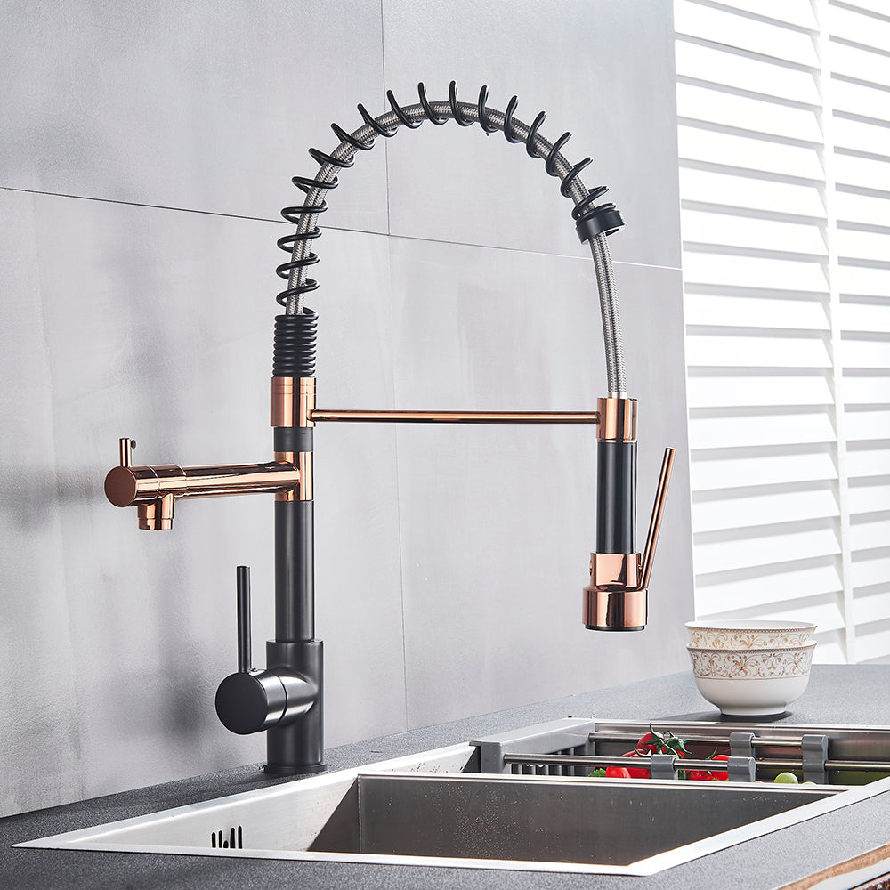 Velano Vesati Extendable Copper Kitchen Faucet