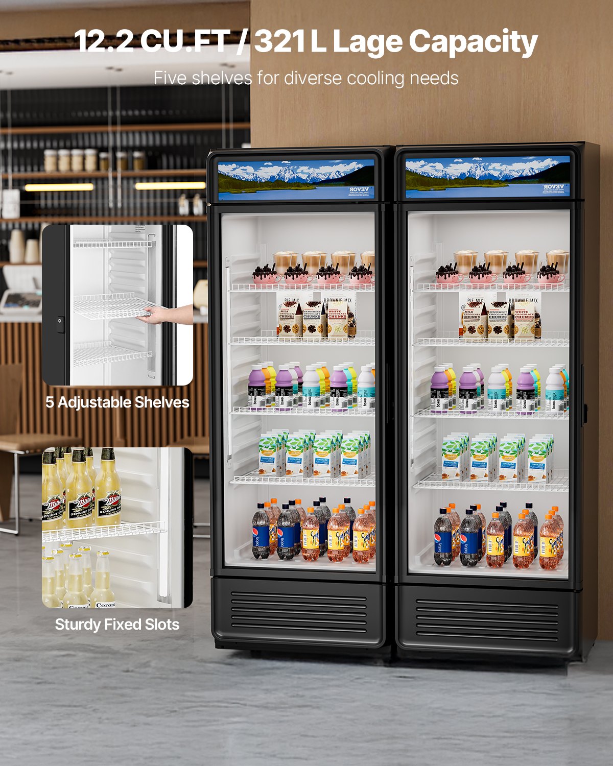 Kühlschrank Glastür 12.2 CU.FT