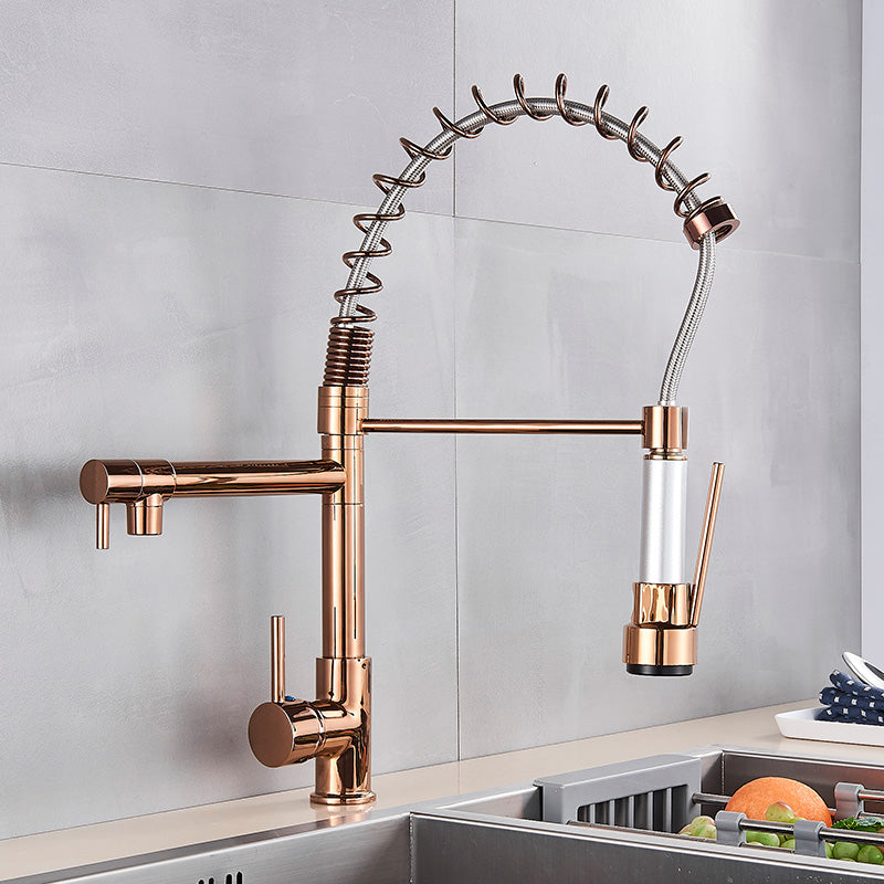 Velano Vesati Extendable Copper Kitchen Faucet