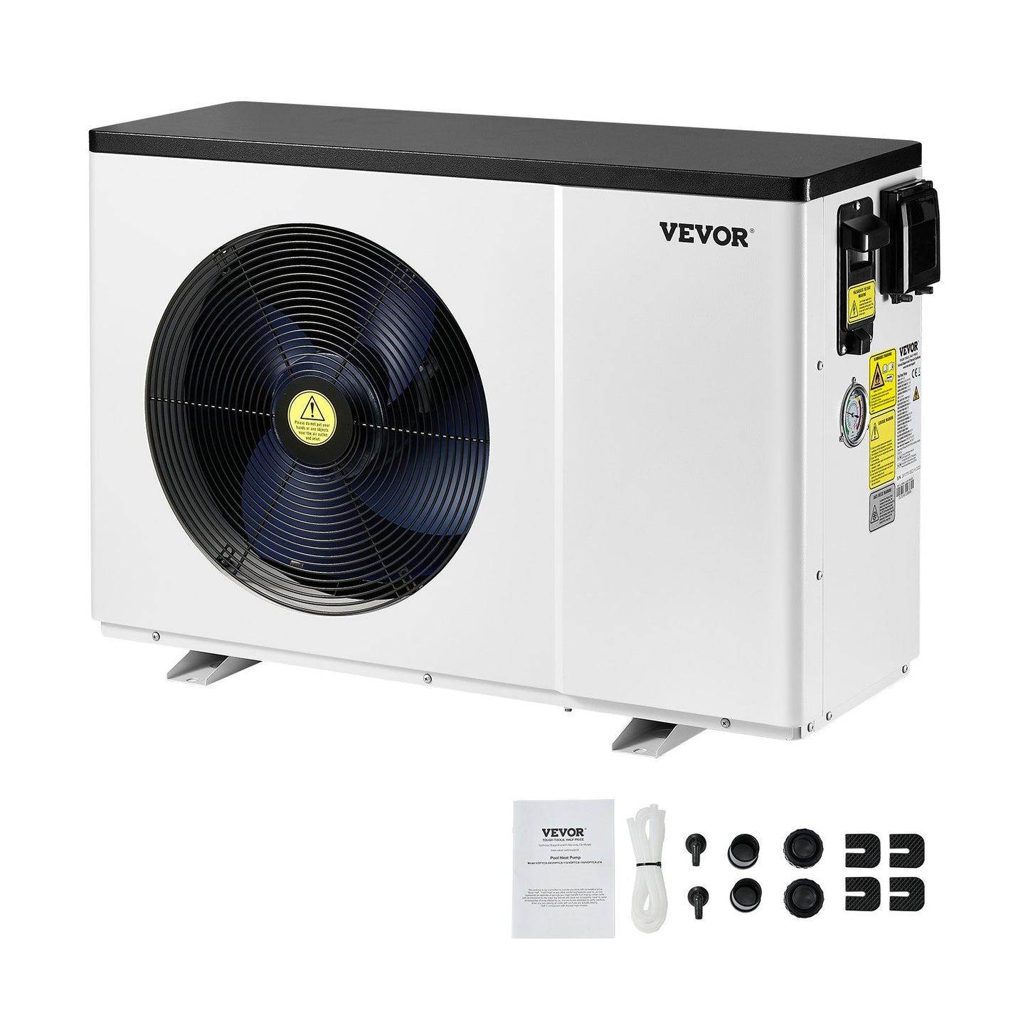Electric Pool Heat Pump, 1.48–7.11 KW Heating Output, Energy-Saving Variable Frequency Pool Heaters for 15–30 M³ Above-Ground Pools, Heating and Cooling Pool Water Heater