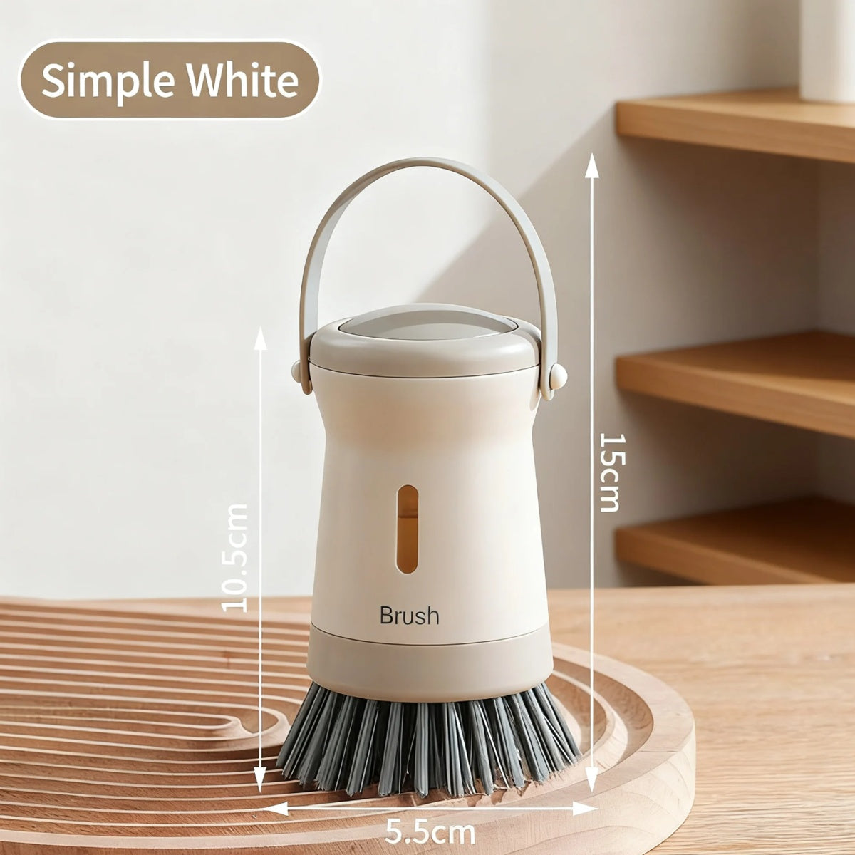 Dish brush with long handle & soap dispenser